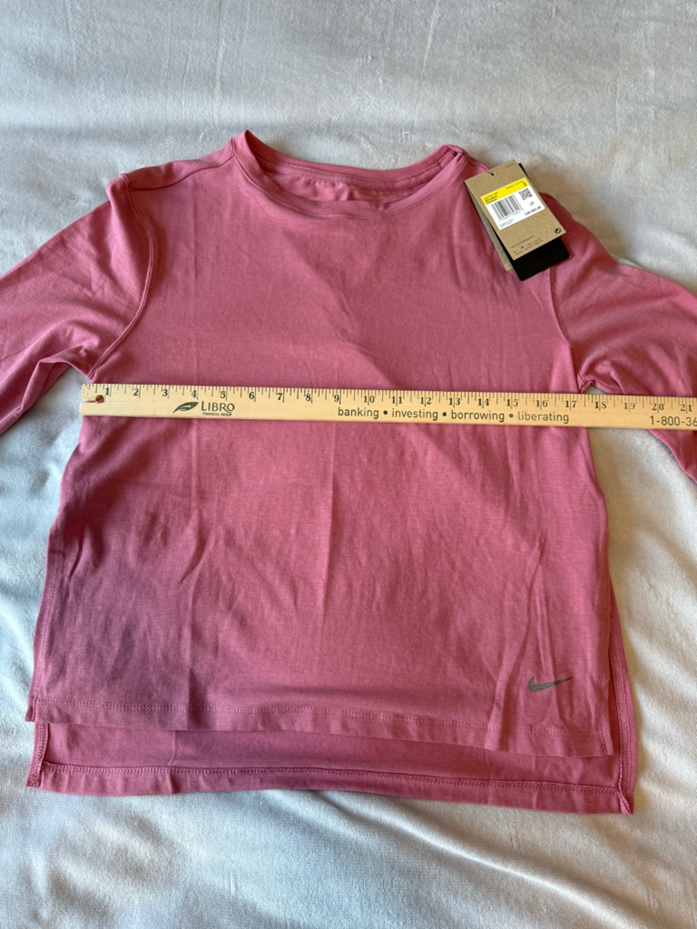 NIKE Yoga - NWT Pink Dri-Fit Long Sleeve Shirt - Size S - Picture 10 of 11